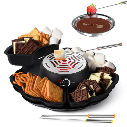Ultimate 2-In-1 Electric S'Mores Maker & Chocolate Hot Pot - Perfect for Movie Nights & Housewarming Gifts!