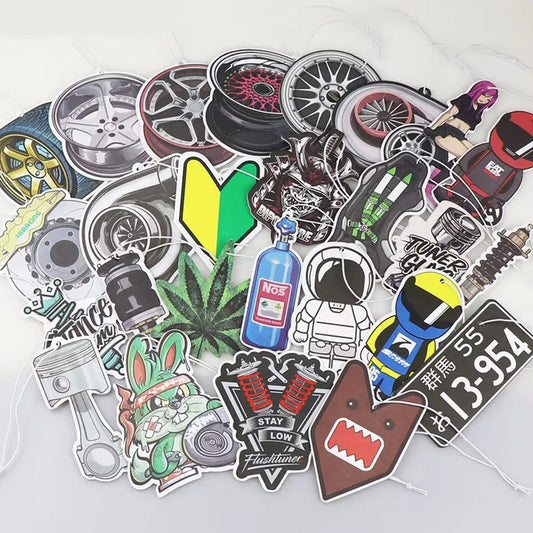 Car Air Freshener Hanging Rearview Mirror Perfume Flavoring Turbo Brake Disc Shock Absorber Solid Paper Diffuser Accessories