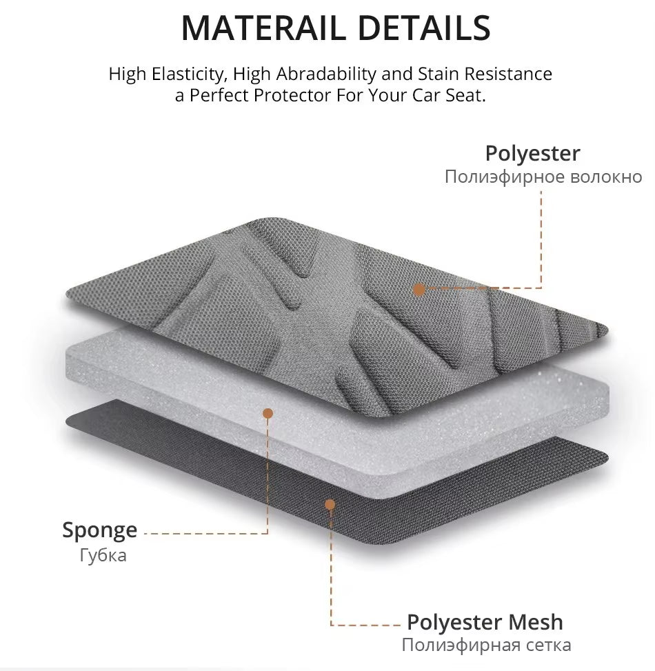 Bus/Van Seat Covers - 9 Seats! High Quality Dirt Resistant Car Seat Protectors Multiple Colors